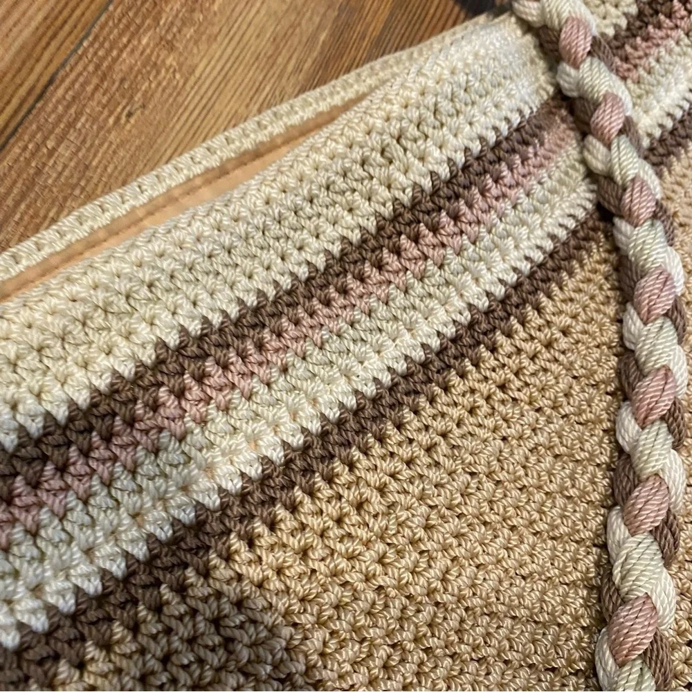 The Sak Tan and Brown Shoulder Bag with Braided Strap